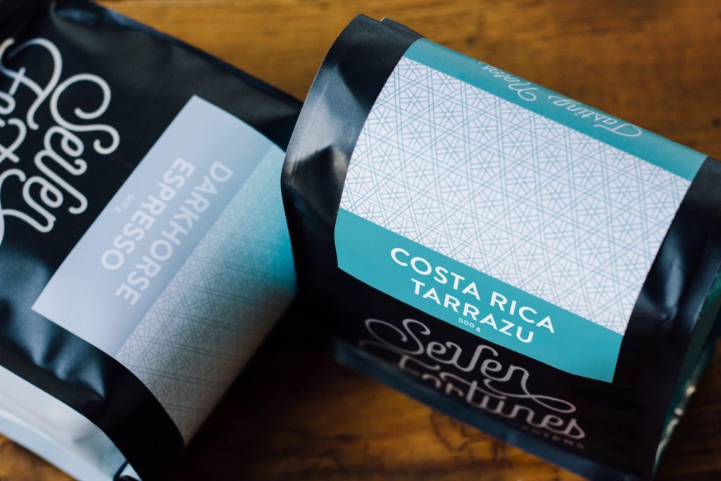 Seven Fortunes labels up close