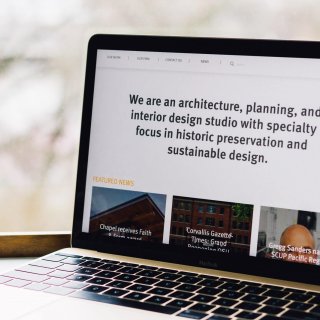 home page of website