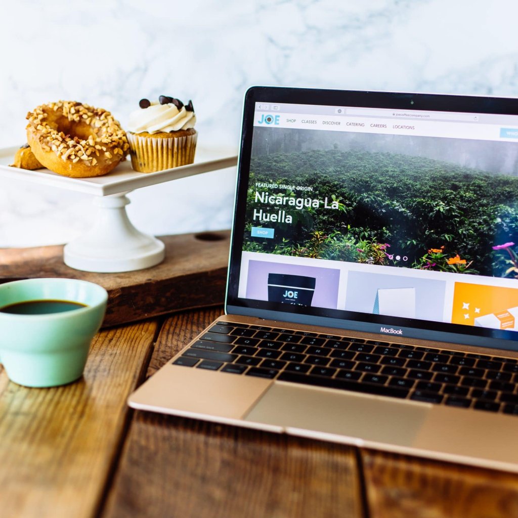 home page of the website we recently designed for Joe featuring a slider