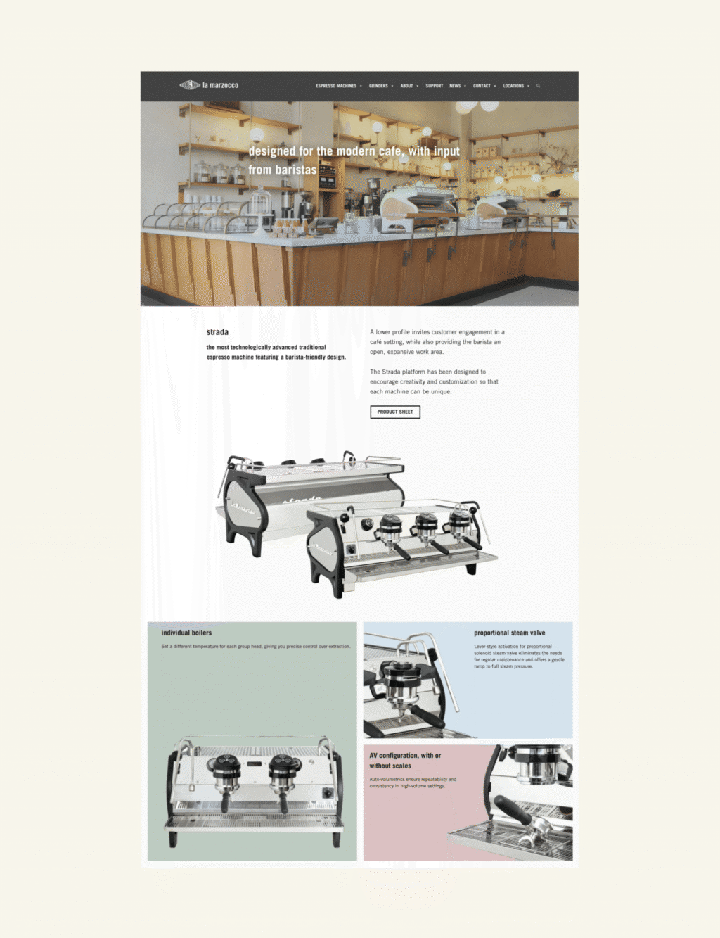 Strada Machine Page