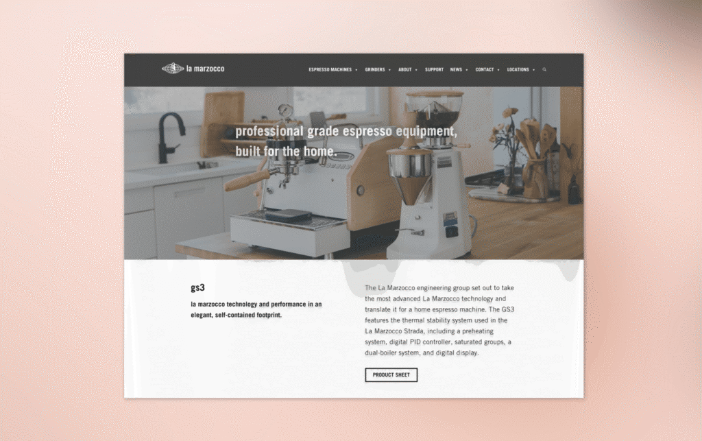 New minimal design on website