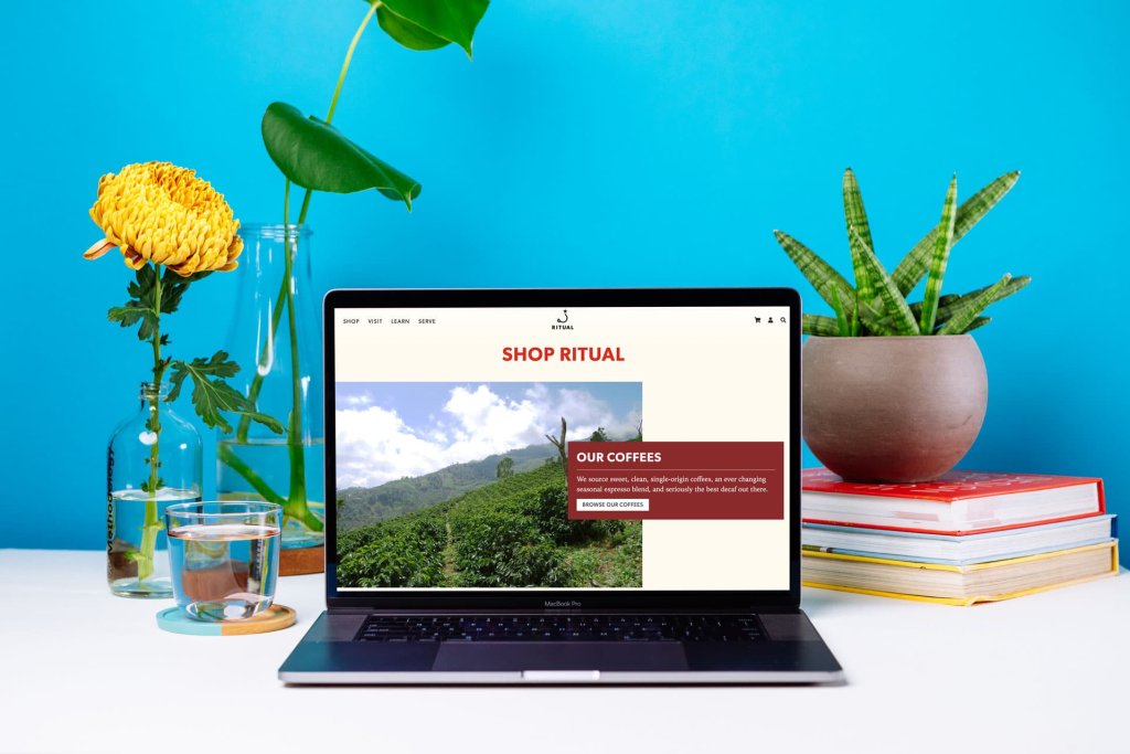 Ritual Shop landing page
