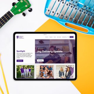 New CCA website on an iPad