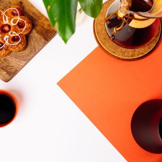 coffee and pastries on a table