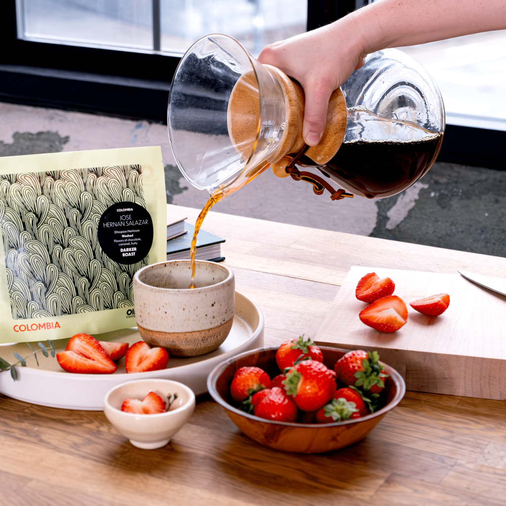 Oliver's Custom Coffee Colombia packaging