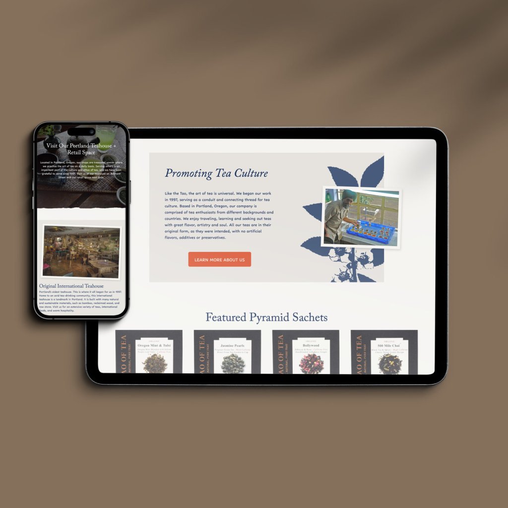 tea culture pages on iPad
