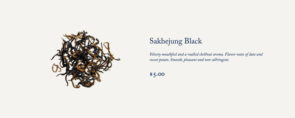 Tao of Tea typography highlight