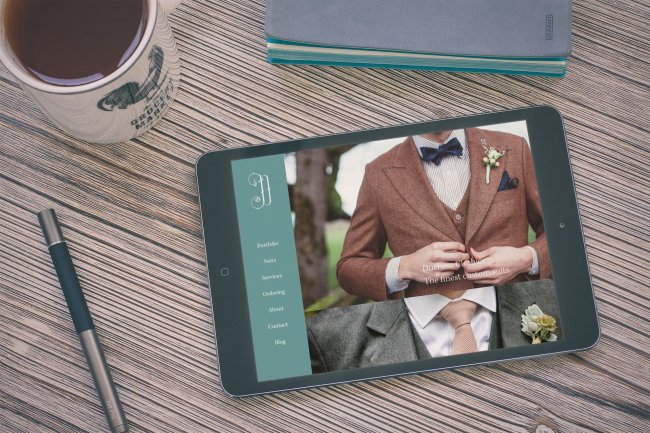 Duchess Clothier website on iPad