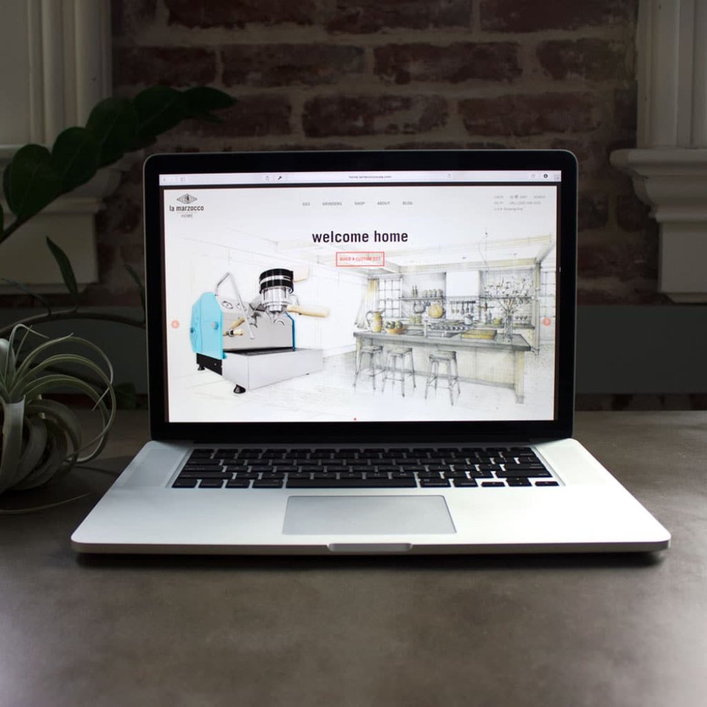 LaMarzocco Home on desktop;