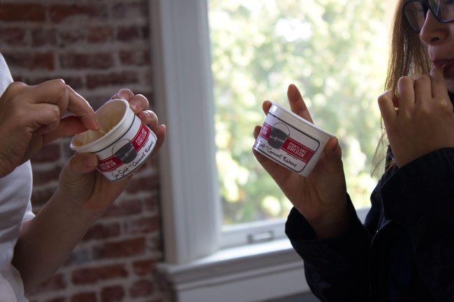 Enjoying Salt and Straw ice cream