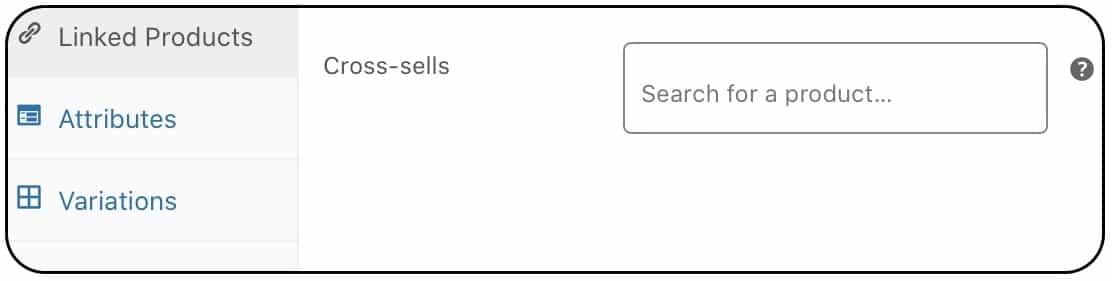 The Linked Products settings on a WooCommerce product.